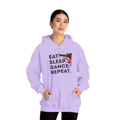 "Eat Sleep Dance Repeat" Unisex Dance Hoodie – Bold B-Boy Streetwear Sweatshirt