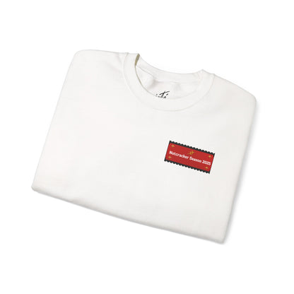 “Let’s Get to Cracking” Back Print ADULT Sweatshirt + Nutcracker 2025 Front – Unisex Heavy Blend Crewneck | Ballet Holiday Dance Sweatshirt