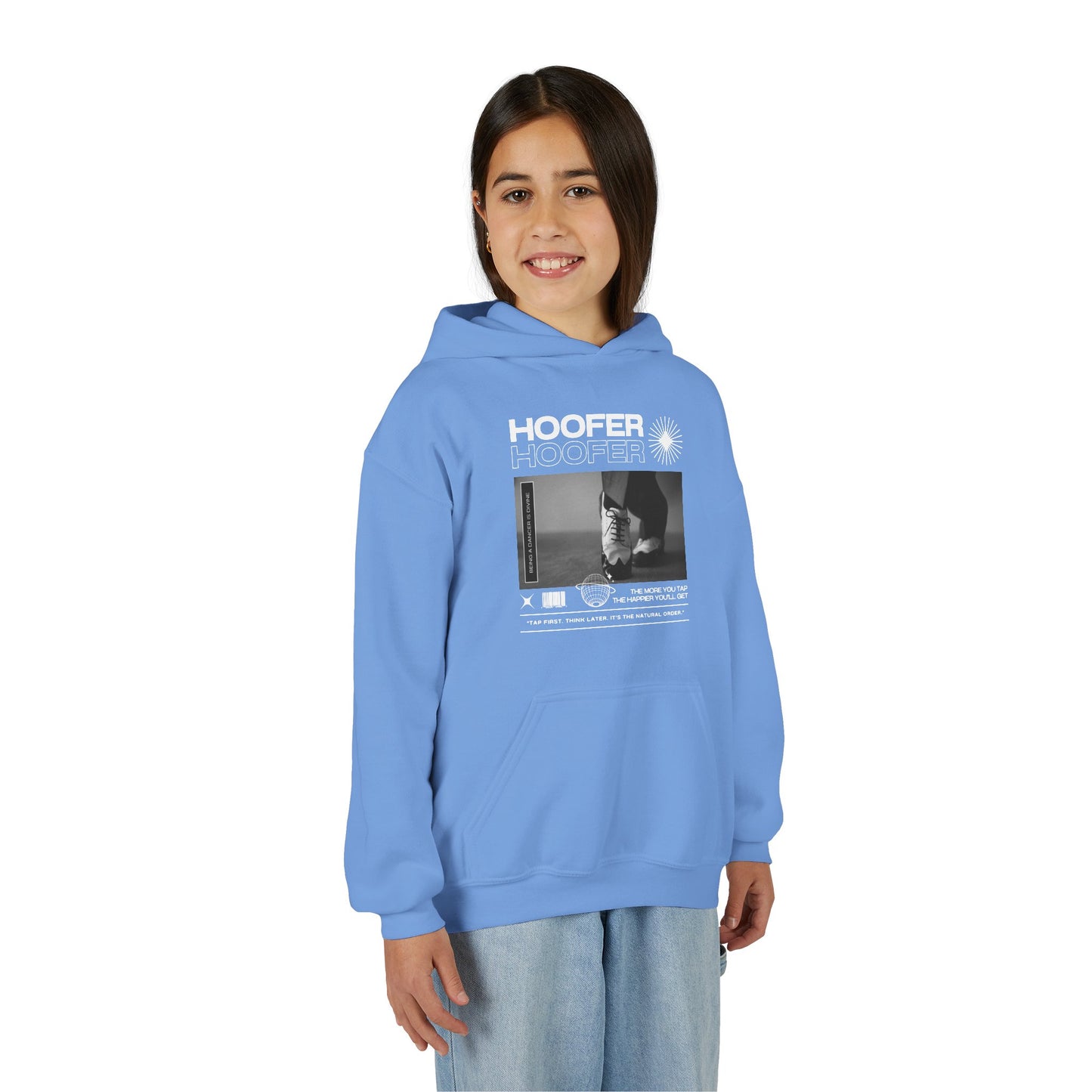 “Hoofer” Tap Shoes Streetwear Graphic | Unisex Youth Hoodie – Tap Dance Hoodie for Kids & Young Dancers