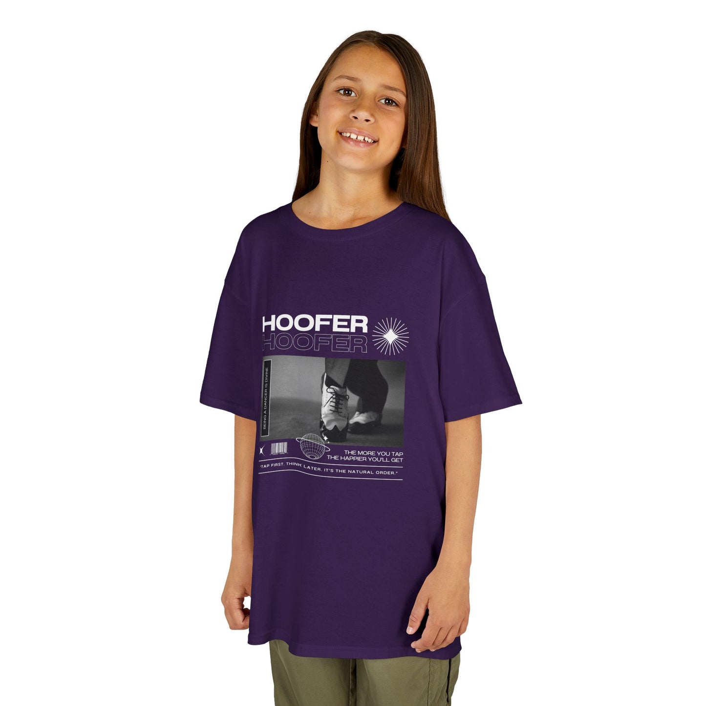 "Hoofer" Youth Short Sleeve Tee – Streetwear Tap Dance Shoes Graphic Kids T-Shirt
