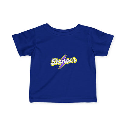 "Dancer" Superhero-Inspired Infant Fine Jersey Tee – Cute Baby Dance T-Shirt with Bold Comic-Style Graphic for Future Dance Heroes