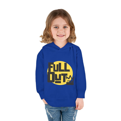 "Full Out" Toddler Pullover Hoodie – Bold Streetwear-Inspired Dance Graphic Fleece Sweatshirt for Kids