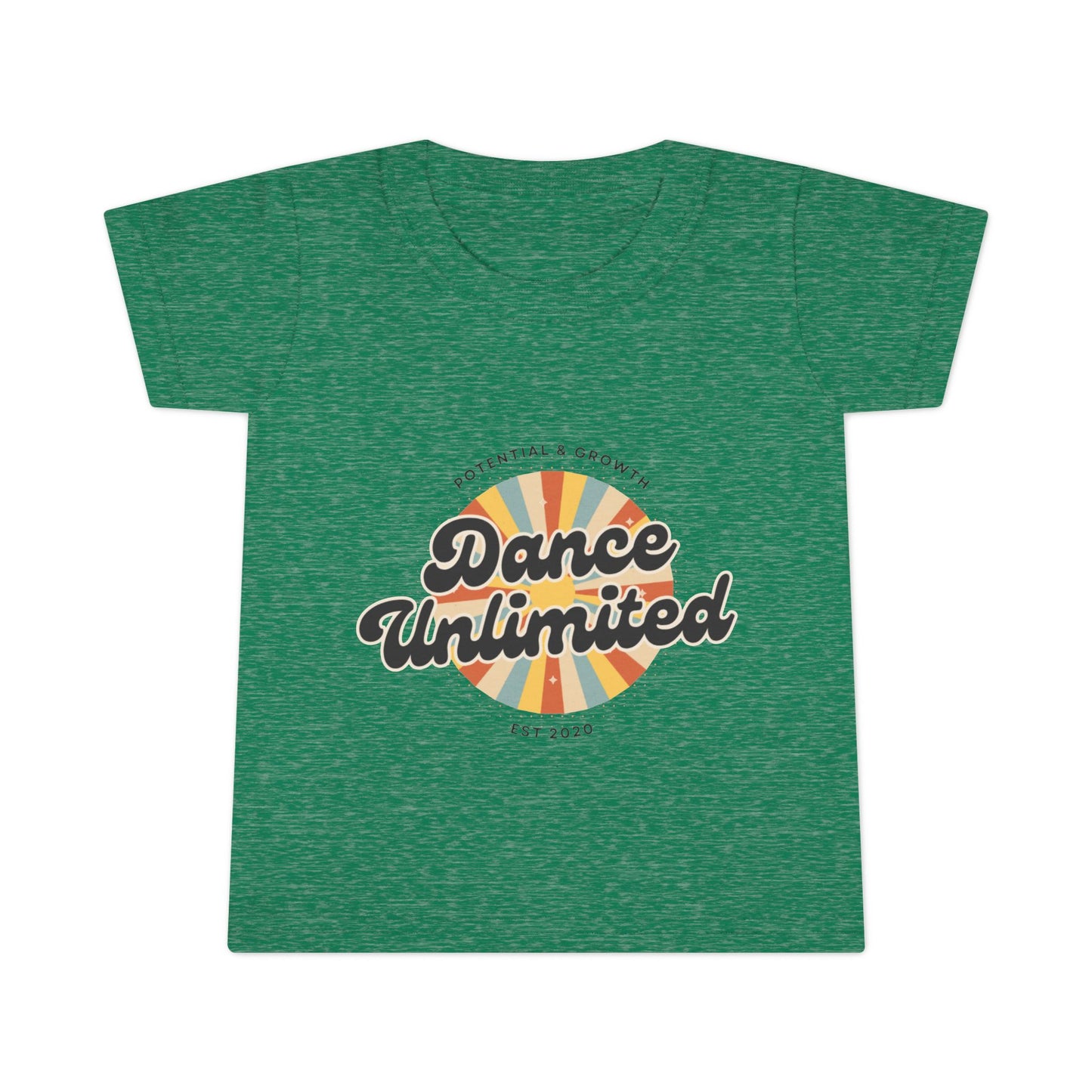 "Dance Unlimited – Potential & Growth" Toddler Dance T-Shirt – Retro Short Sleeve Tee for Kids