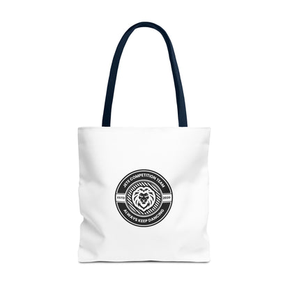 "Jeté Competition Team, Always Keep Dancing" Canvas Tote Bag – Collegiate Dance Team Logo | Reusable Dance Bag for Dancers, Rehearsals & Competitions