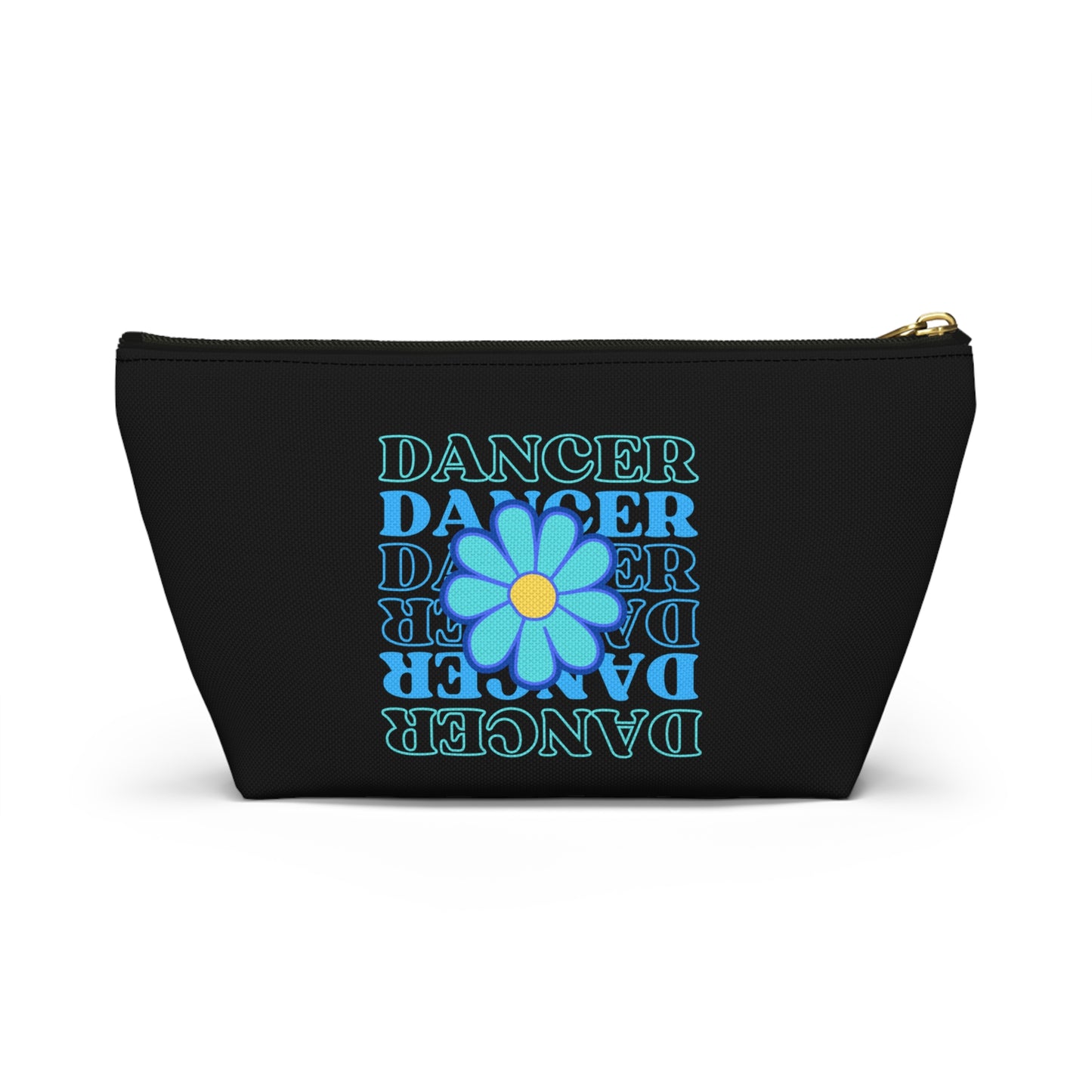 "Dancer" Makeup Bag – Elegant Floral Dance Graphic – Stylish Zipper Pouch for Cosmetics, Accessories & Gifts for Dancers