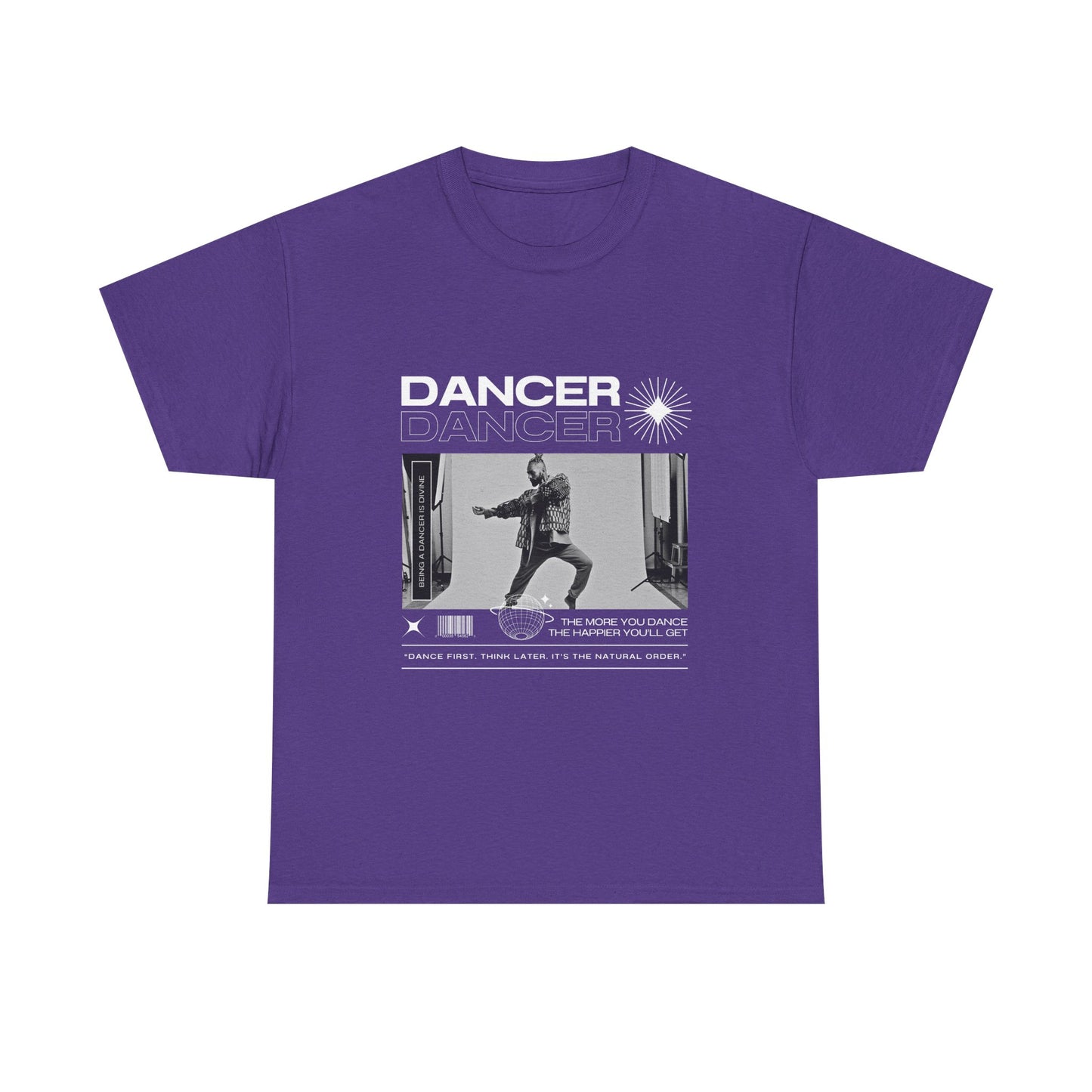 "Dancer "Jazz Pose Unisex Heavy Cotton Tee – Streetwear-Inspired Jazz Dance Graphic T-Shirt for Performers