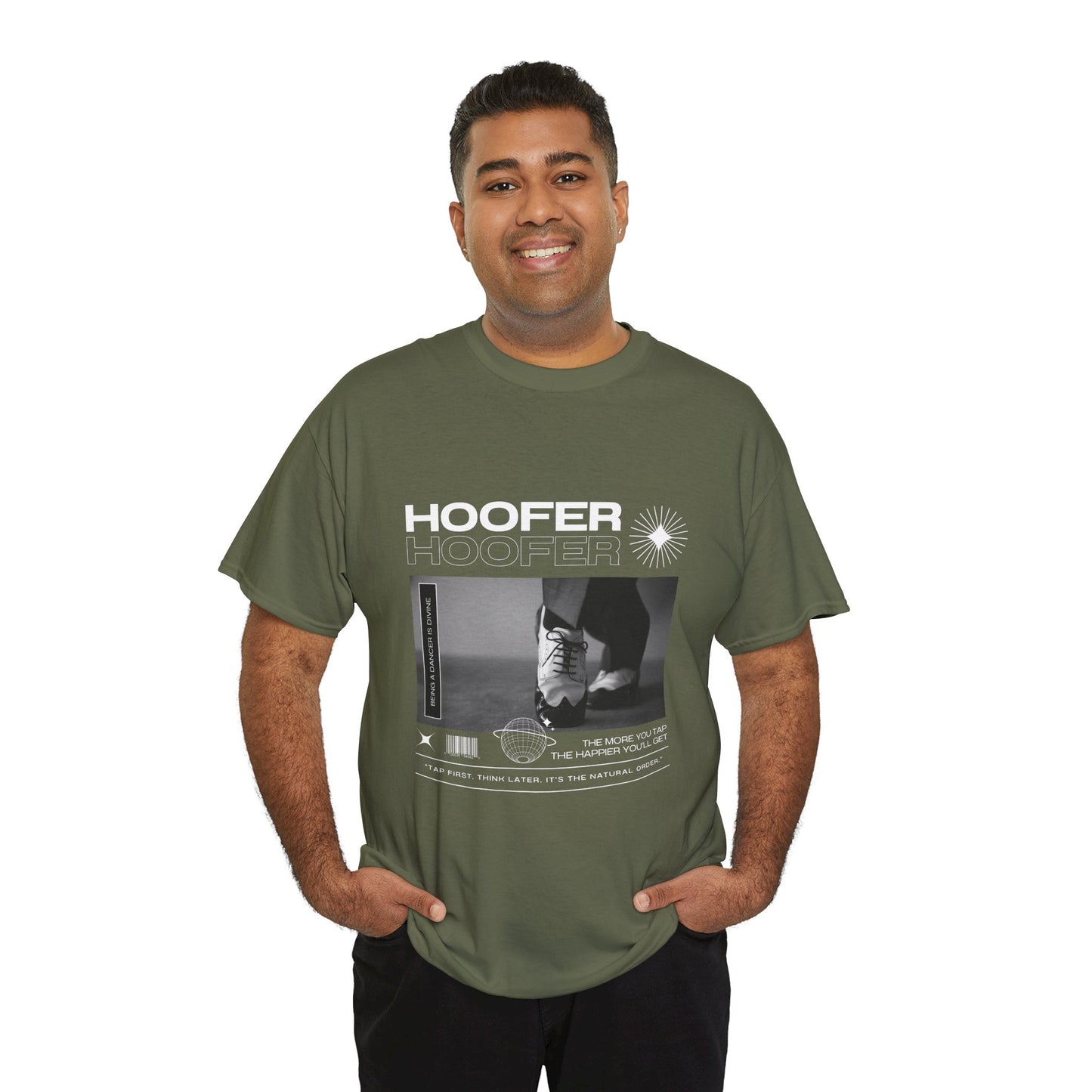 “Hoofer" Tap Dance Unisex Heavy Cotton Tee – Streetwear-Inspired Tap Shoes Graphic T-Shirt for Dancers
