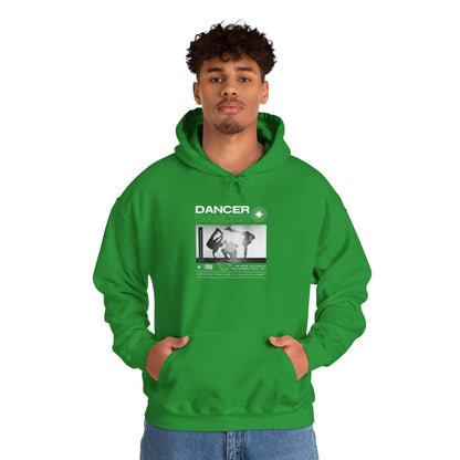 “Dancer” Breakdancer Streetwear Graphic | Hip-Hop Dance Hoodie for Urban Style & Comfort - Unisex Heavy Blend™ Hooded Sweatshirt