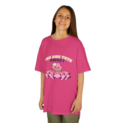 "You Are Tutu Sweet" Youth Short Sleeve Tee – Kawaii Cupcake in Tutu Graphic Dance Shirt for Kids and Ballet Lovers