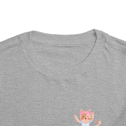 “Every Meow & Then I Dance” Adorable Dancing Cat Graphic | Cute Cat Dance T-Shirt for Toddlers & Little Ballet Lovers - Toddler Short Sleeve Tee
