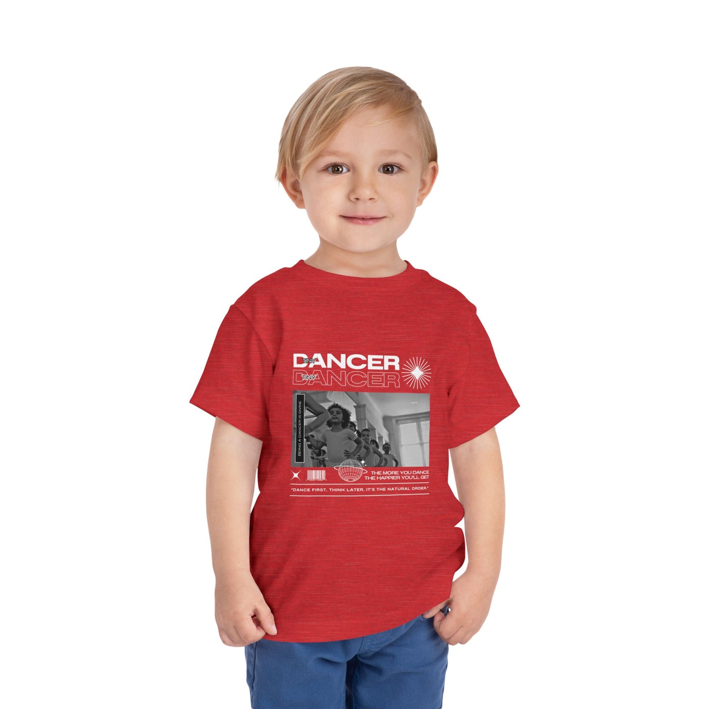 “Tiny Dancer" Toddler Short Sleeve T-Shirt – Streetwear-Inspired Ballet Class Graphic Tee for Kids