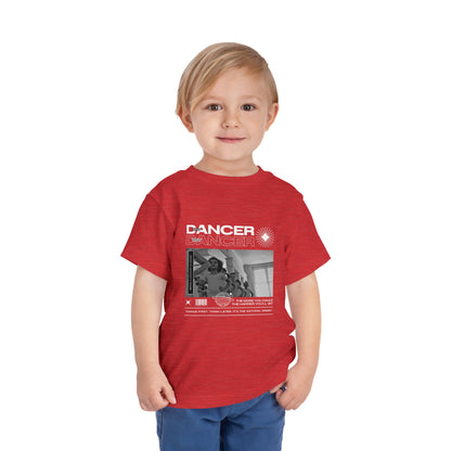 “Tiny Dancer" Toddler Short Sleeve T-Shirt – Streetwear-Inspired Ballet Class Graphic Tee for Kids