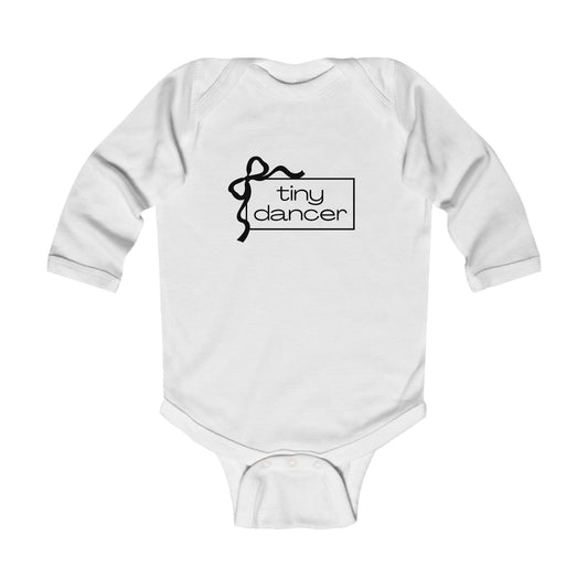 "Tiny Dancer" Infant Long Sleeve Bodysuit – Adorable Dance-Themed Baby One-Piece for Little Ballerinas and Future Movers
