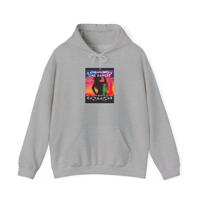 "Line Dancer, Get Your Boots in Line" Western-Inspired Graphic – Unisex Heavy Blend™ Hooded Sweatshirt