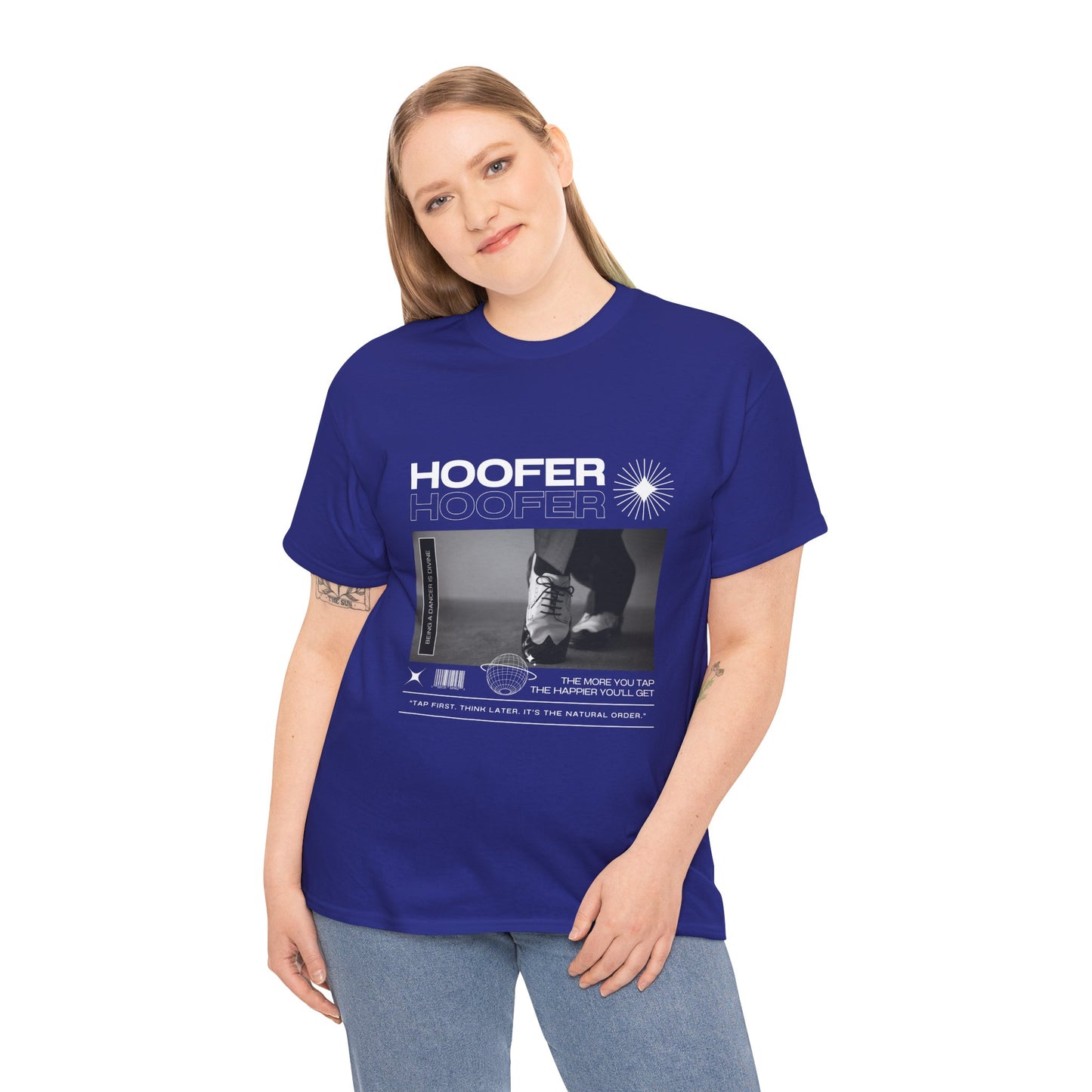 “Hoofer" Tap Dance Unisex Heavy Cotton Tee – Streetwear-Inspired Tap Shoes Graphic T-Shirt for Dancers