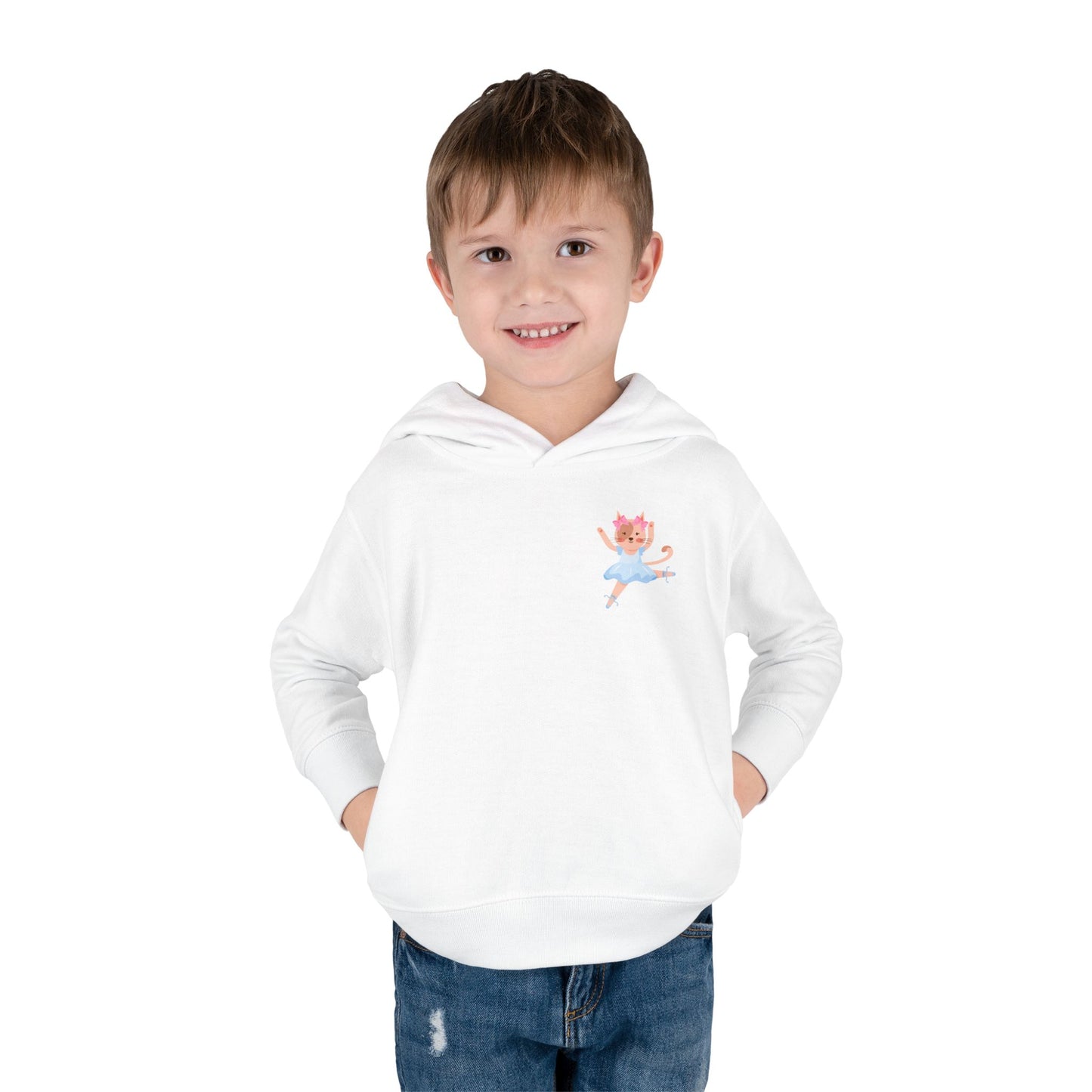 “Every Meow & Then I Dance” Adorable Dancing Cat Graphic | Cute Cat Dance Hoodie for Toddlers & Little Ballet Lovers - Toddler Pullover Hoodie
