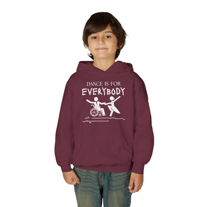“Dance Is for Everybody” Unisex Youth Hoodie – Inclusive Dance Hoodie for Kids & Teens, Personalized with Name or Studio
