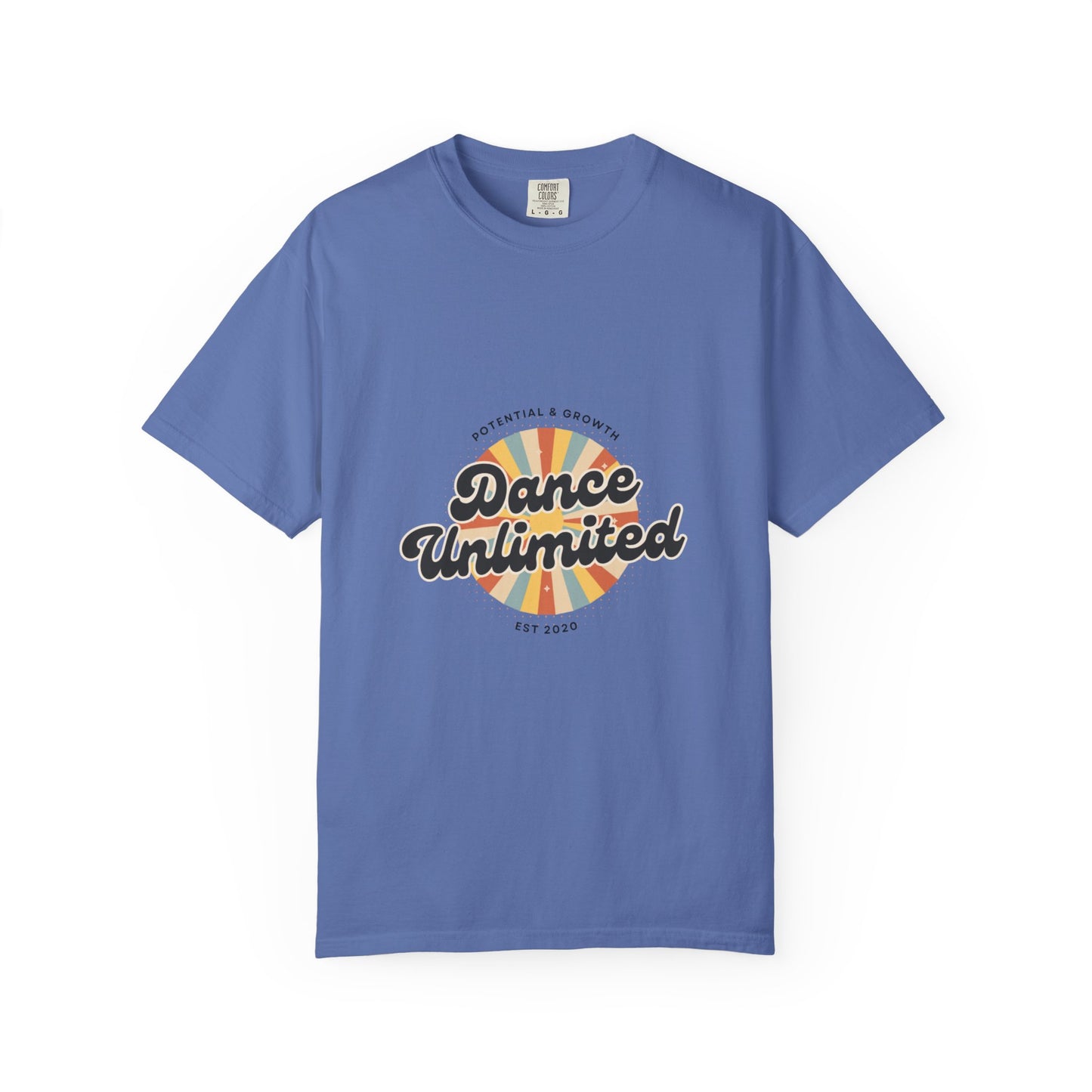 "Dance Unlimited, Potential & Growth" Unisex Garment-Dyed T-Shirt – Retro-Inspired Dance Motivation Graphic Tee – Inspirational Shirt for Dancers"