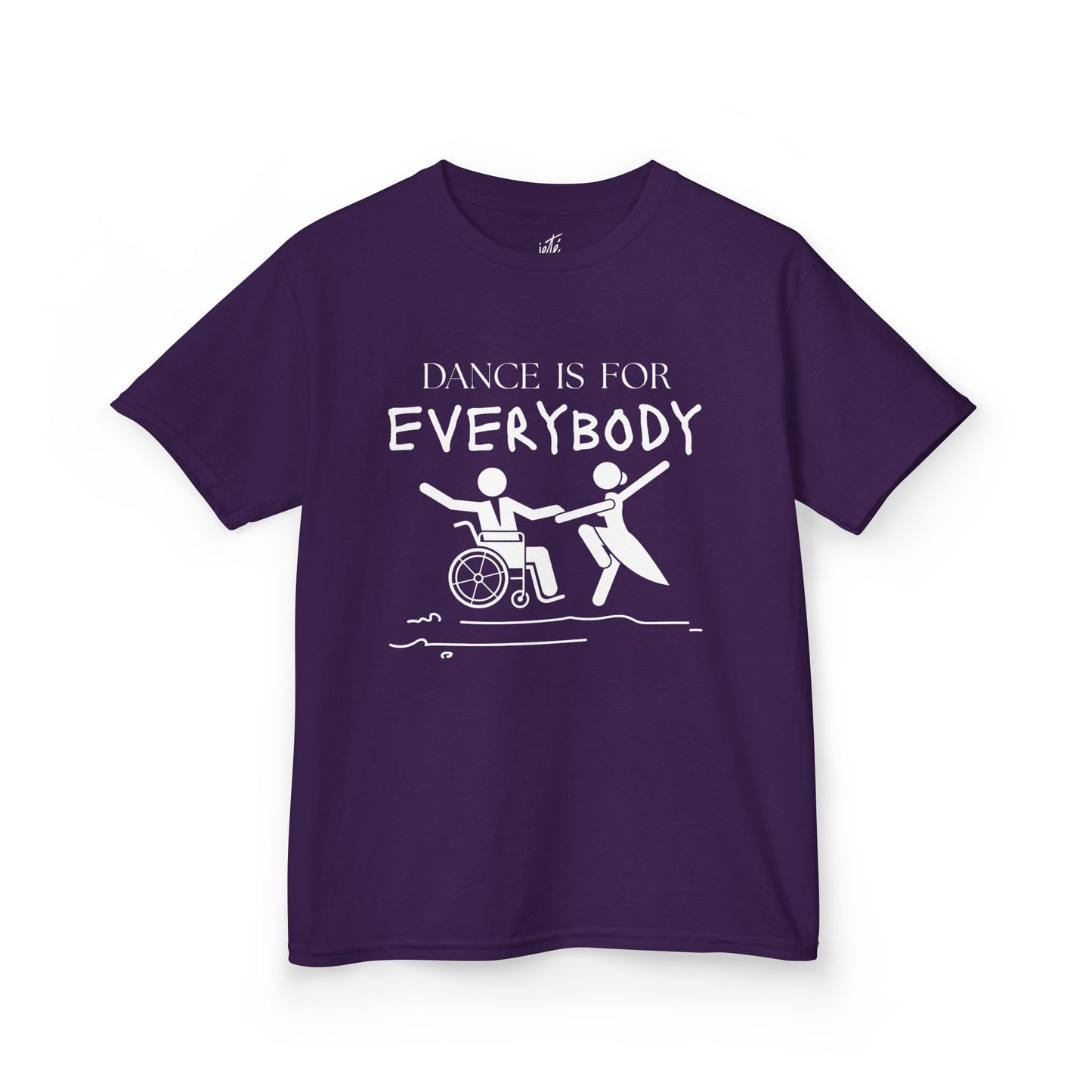 “Dance Is for Everybody” Youth Short Sleeve Tee – Inclusive Dance T-Shirt for Kids & Teens, Personalized with Name or Studio