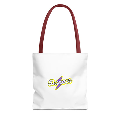 “Dancer” Superhero Graphic Canvas Tote Bag – Bold Dance Tote for Classes, Rehearsals & Everyday Use