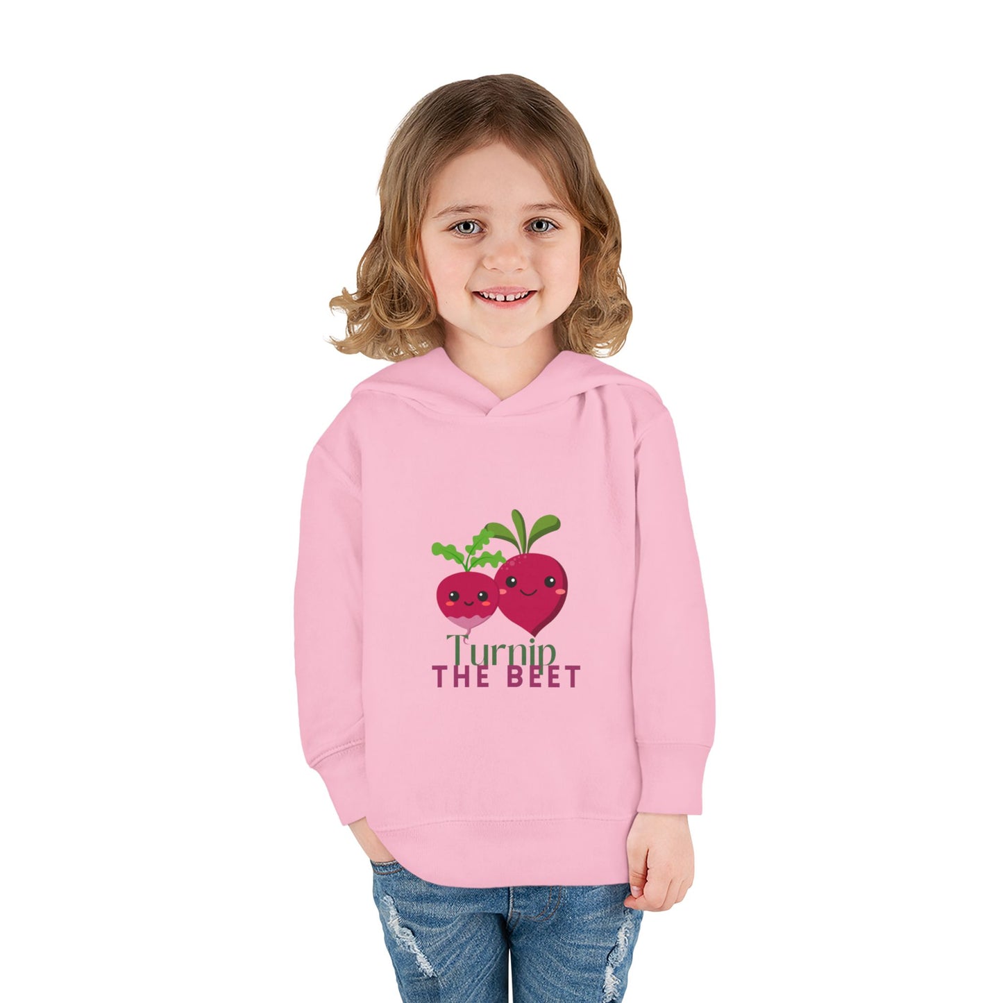 "Turnip the Beet "Toddler Pullover Hoodie – Cute Vegetable Dance Pun Graphic Fleece Sweatshirt for Kids