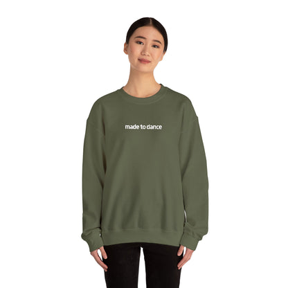 “Made to Dance" Unisex Heavy Blend™ Crewneck Sweatshirt – Embroidered Dance-Inspired Pullover for Adults & Kids