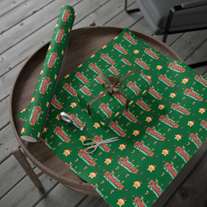 “Have a Dancey Christmas” Wrapping Paper – Festive Holiday Dance Gift Wrap with Ballet & Dance-Themed Design, Perfect for Dancers and Studios