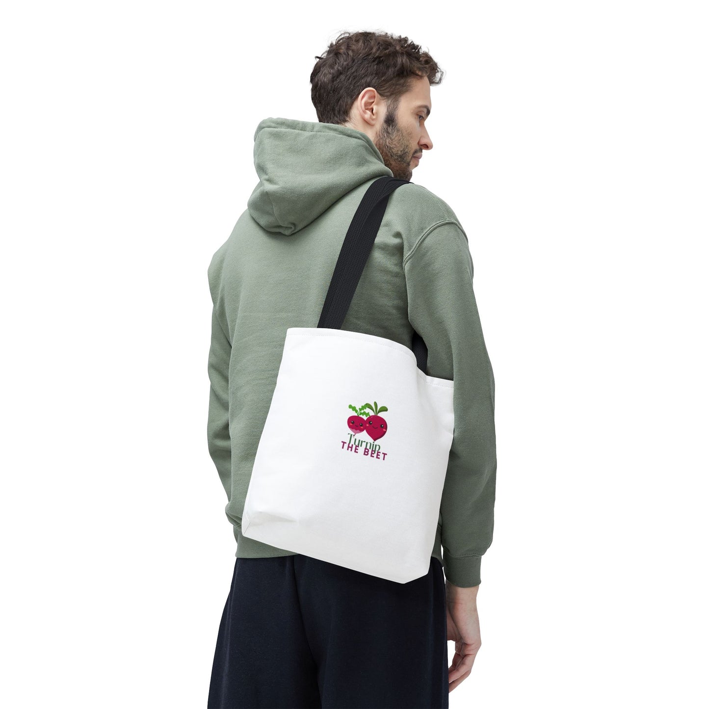 "Turnip the Beet" Canvas Tote Bag – Cute Veggie Graphic Dance-Themed Reusable Bag for Grocery Runs, Dance Class & Everyday Use