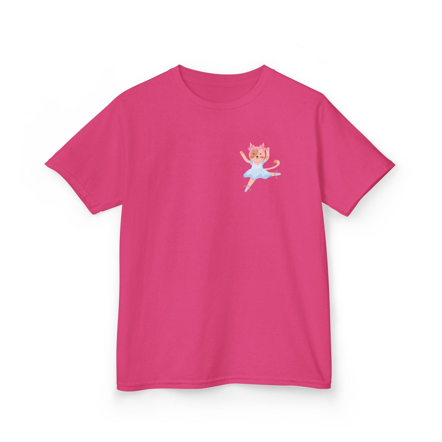 "Every Meow & Then I Dance" – Youth Short Sleeve Tee with Cute Dancing Cat Graphic | Kids’ Dance & Cat Lover T-Shirt