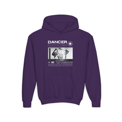 “Dancer” Breakdancer Streetwear Graphic | Unisex Youth Hoodie – Hip-Hop Dance Hoodie for Kids & Young Performers