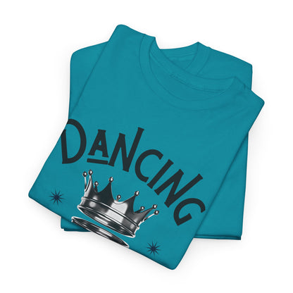 “Dancing Queen" Unisex Heavy Cotton T-Shirt with Crown Graphic – Dance-Inspired Graphic Tee for Adults & Kids