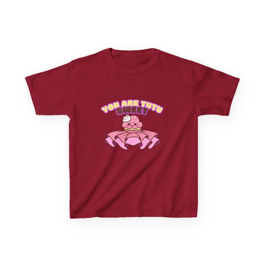 "You Are Tutu Sweet" Youth Short Sleeve Tee – Kawaii Cupcake in Tutu Graphic Dance Shirt for Kids and Ballet Lovers