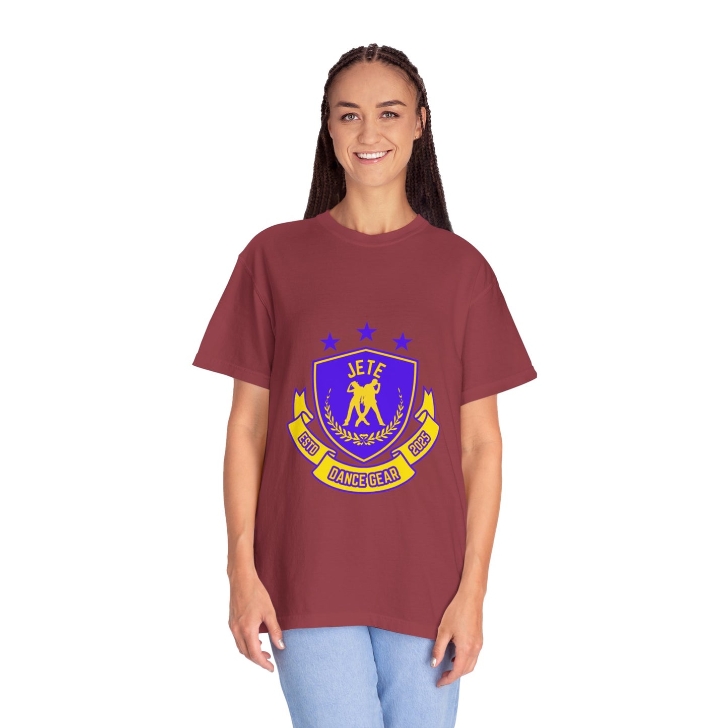 "Jeté Dance Gear" Unisex Garment-Dyed T-Shirt – Collegiate-Style Graphic Tee – Dance Apparel for Dancers & Performers