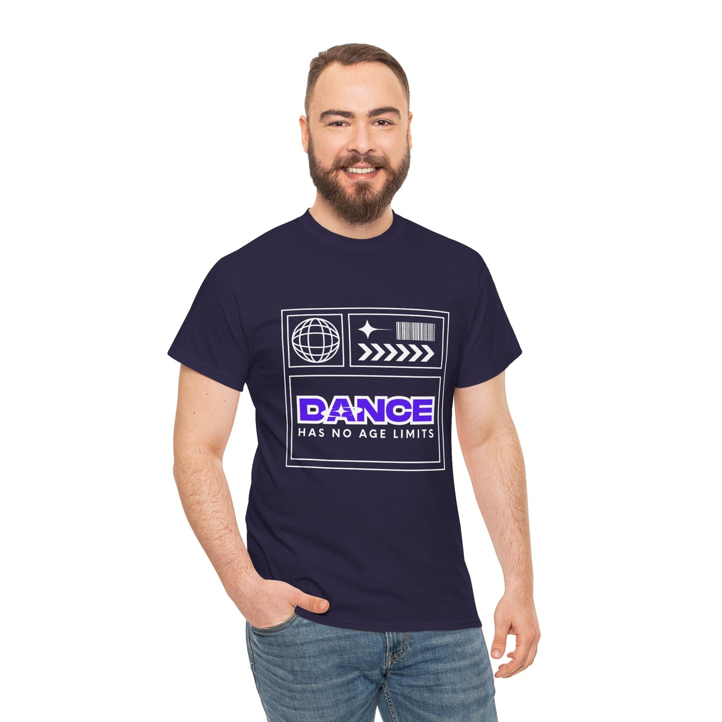 "Dance Has No Age Limits" Unisex Heavy Cotton T-Shirt – Streetwear Graphic Tee for Dancers of All Ages