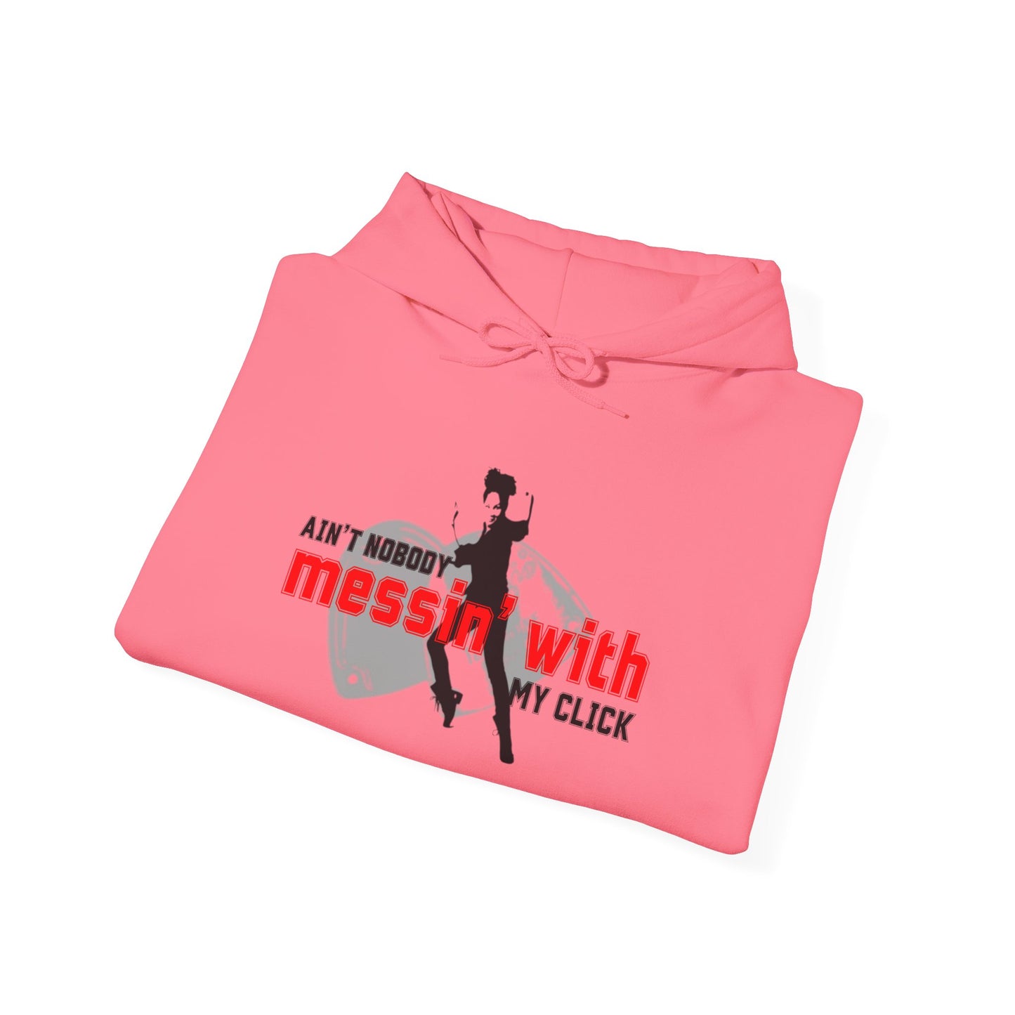 “Ain’t Nobody Messin’ with My Click” Tap Dance Graphic with Tap Shoes & Dancer | Streetwear-Inspired Tap Dancing Hoodie for Dancers - Unisex Heavy Blend™ Hooded Sweatshirt