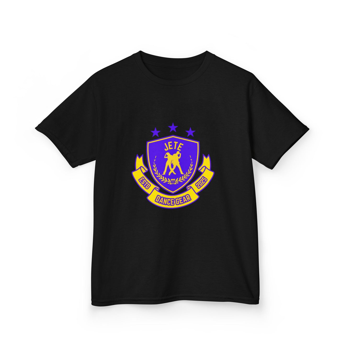 "Jeté Dance Gear" Youth Short Sleeve Tee – Collegiate-Inspired Dancer Graphic Shirt for Kids