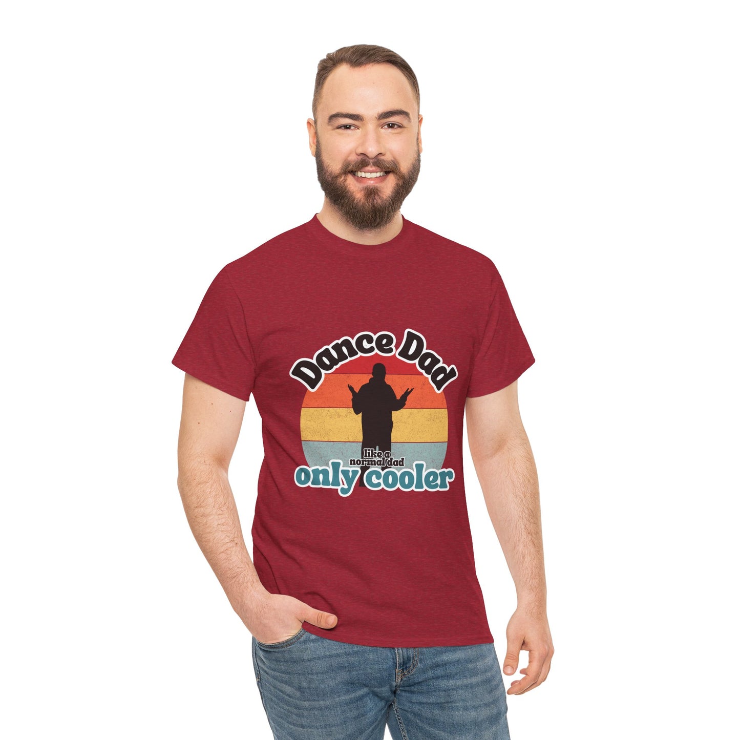 "Dance Dad" Unisex Heavy Cotton Tee – Funny Retro Dance Shirt for Cool Dads