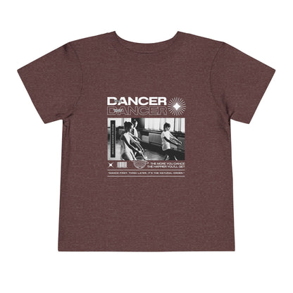 “Tiny Dancer" Toddler Short Sleeve T-Shirt – Streetwear-Inspired Ballet Class Graphic Tee for Kids