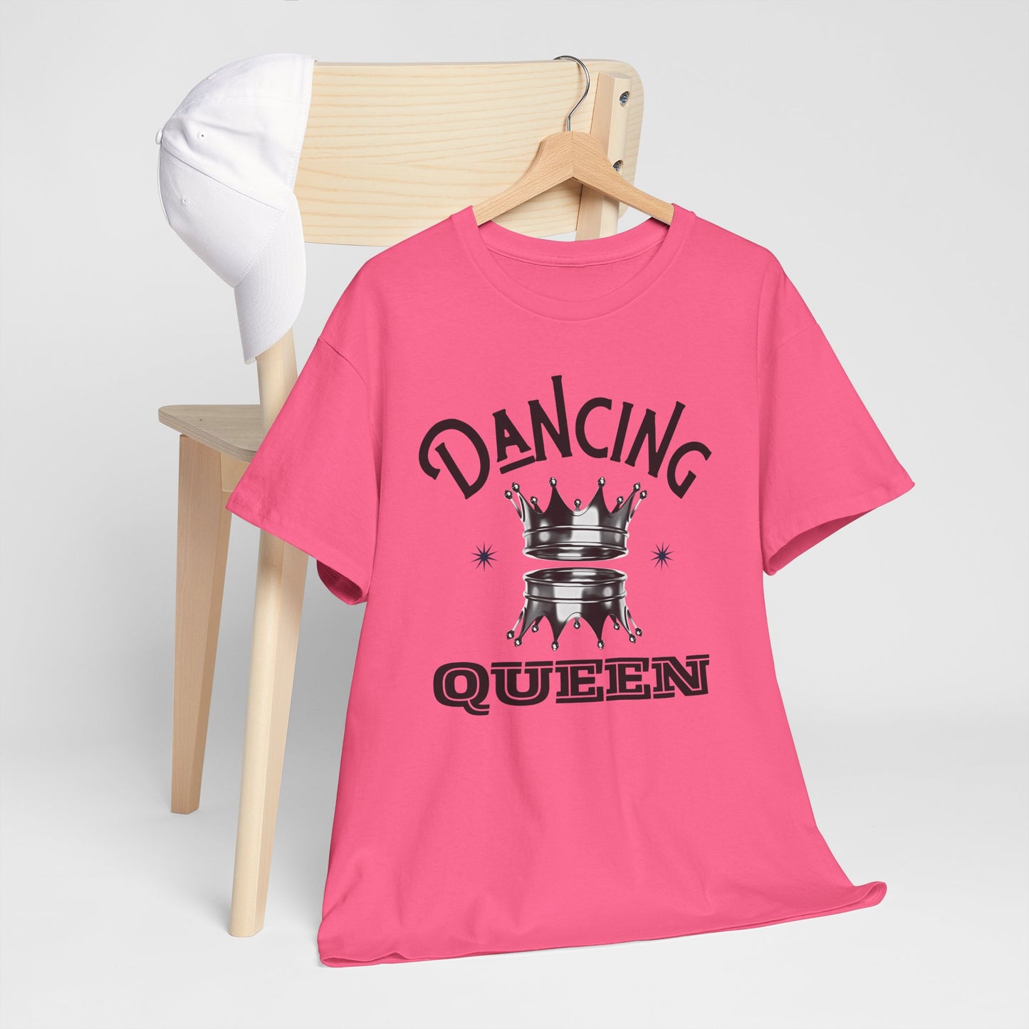“Dancing Queen" Unisex Heavy Cotton T-Shirt with Crown Graphic – Dance-Inspired Graphic Tee for Adults & Kids