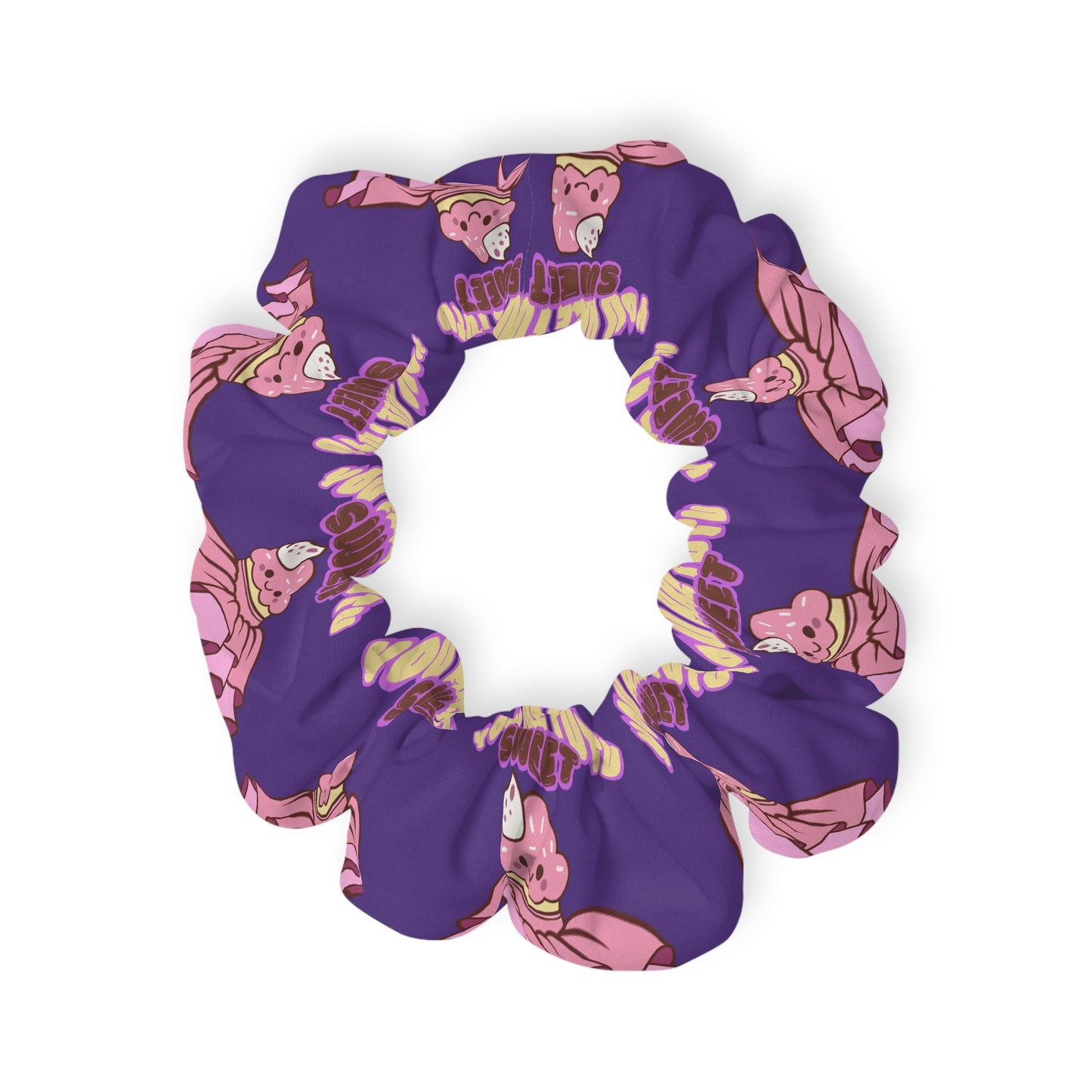 “You Are Tutu Sweet” Scrunchie – Kawaii Cupcake Dance Hair Accessory with Cute Tutu Graphic