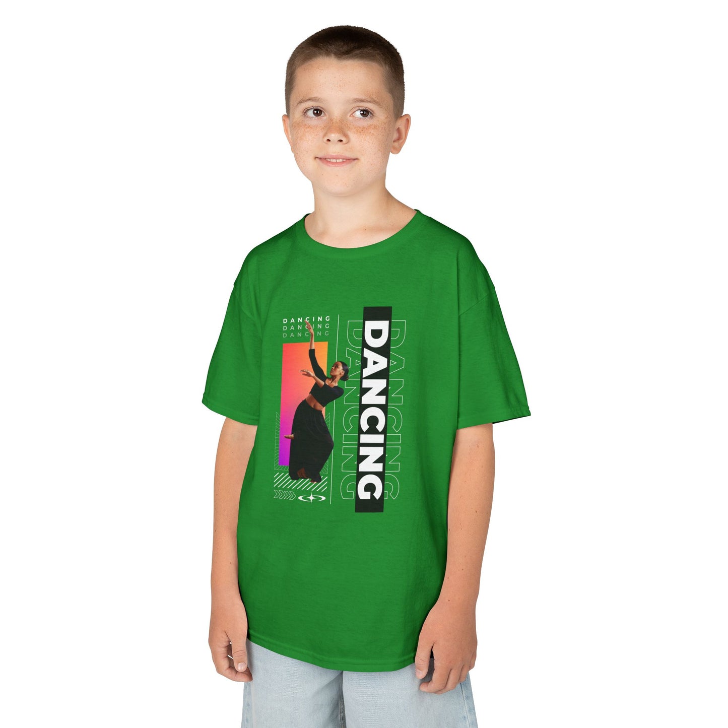 “Dancing” Youth Short Sleeve T-Shirt – Streetwear-Inspired Female Dancer Design – Trendy Kids Dance Graphic Tee