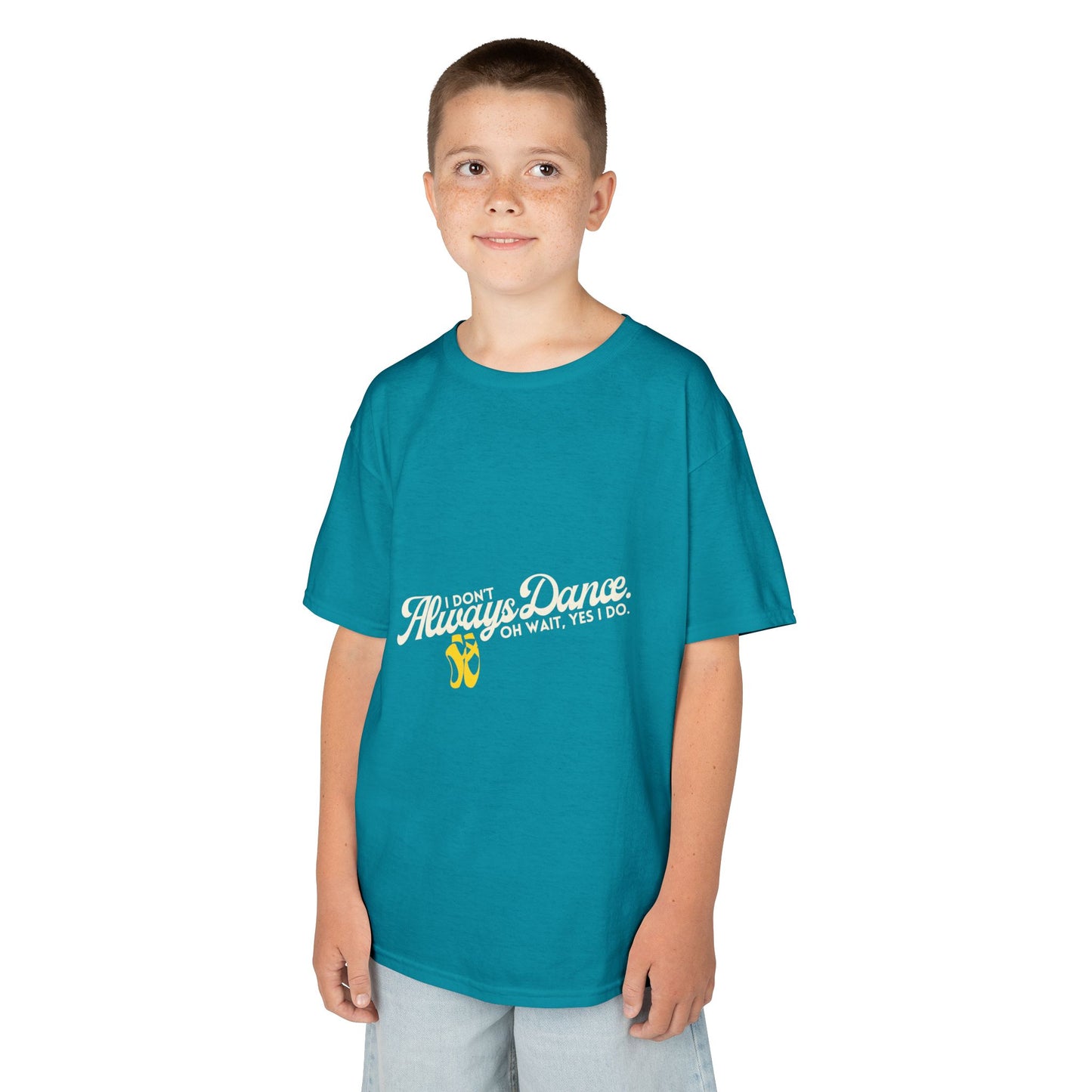"I Don’t Always Dance.Oh Wait, Yes I Do." Youth Short Sleeve Tee – Bold Text Graphic Dance Shirt for Kids and Young Performers
