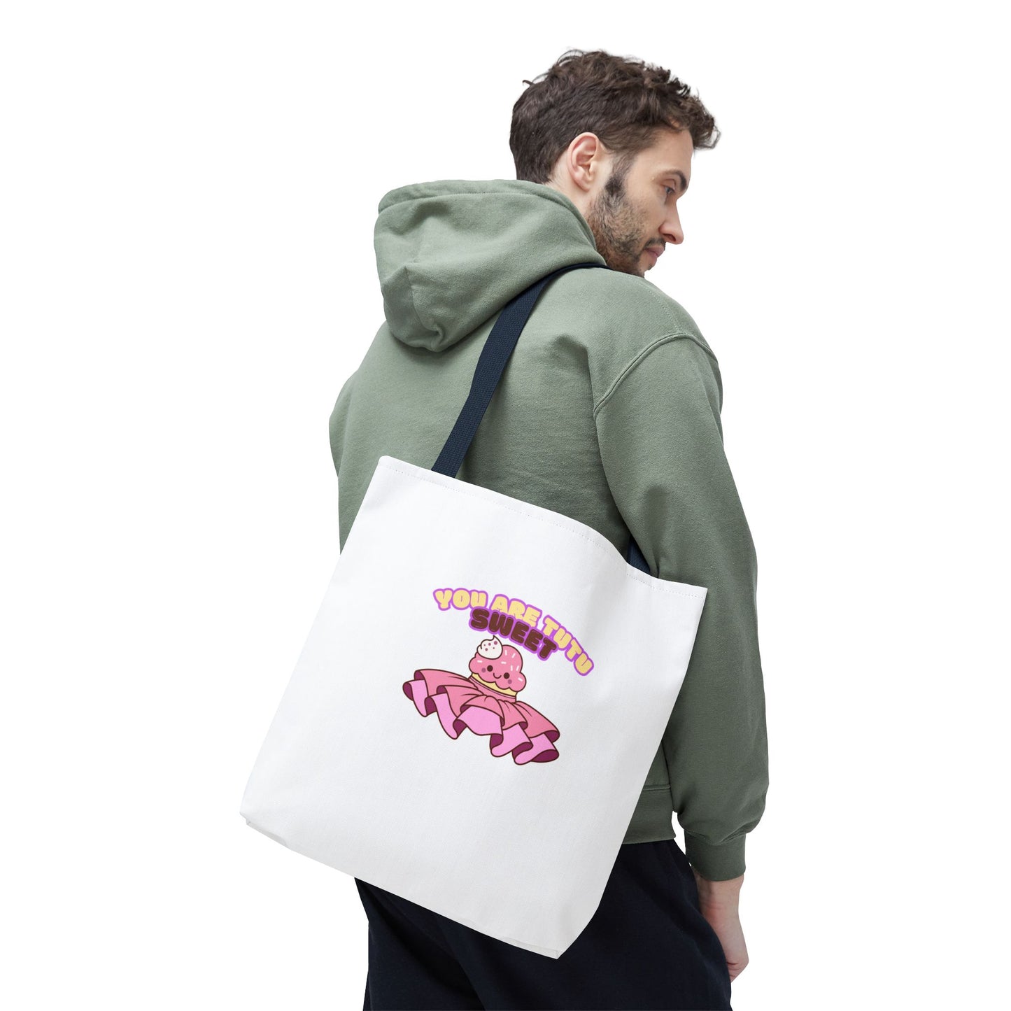"You Are Tutu Sweet" Kawaii Cupcake Dance Tote Bag – Cute Canvas Bag for Dancers, Dance Moms & Ballet Lovers | Dance Gift Idea