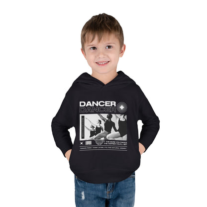 “Dancer” Toddler Pullover Hoodie – Streetwear-Inspired Ballet Barre Graphic Sweatshirt for Kids