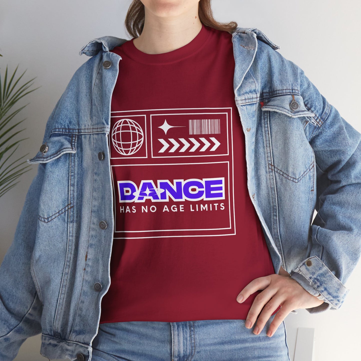 "Dance Has No Age Limits" Unisex Heavy Cotton T-Shirt – Streetwear Graphic Tee for Dancers of All Ages