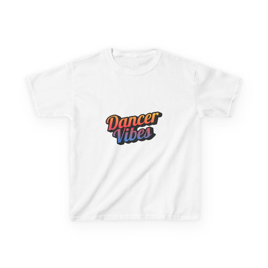 “Dancer Vibes” Colorful Graphic Tee for Kids | Dance-Themed Short Sleeve Shirt - Youth Dance T-Shirt