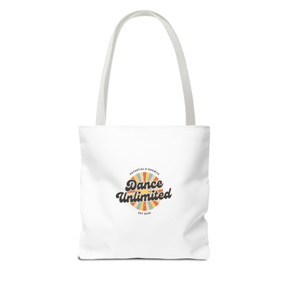 "Dance Unlimited, Potential & Growth" Canvas Tote Bag – Retro Graphic Dance Bag | Stylish Reusable Dance Tote for Dancers & Dance Moms