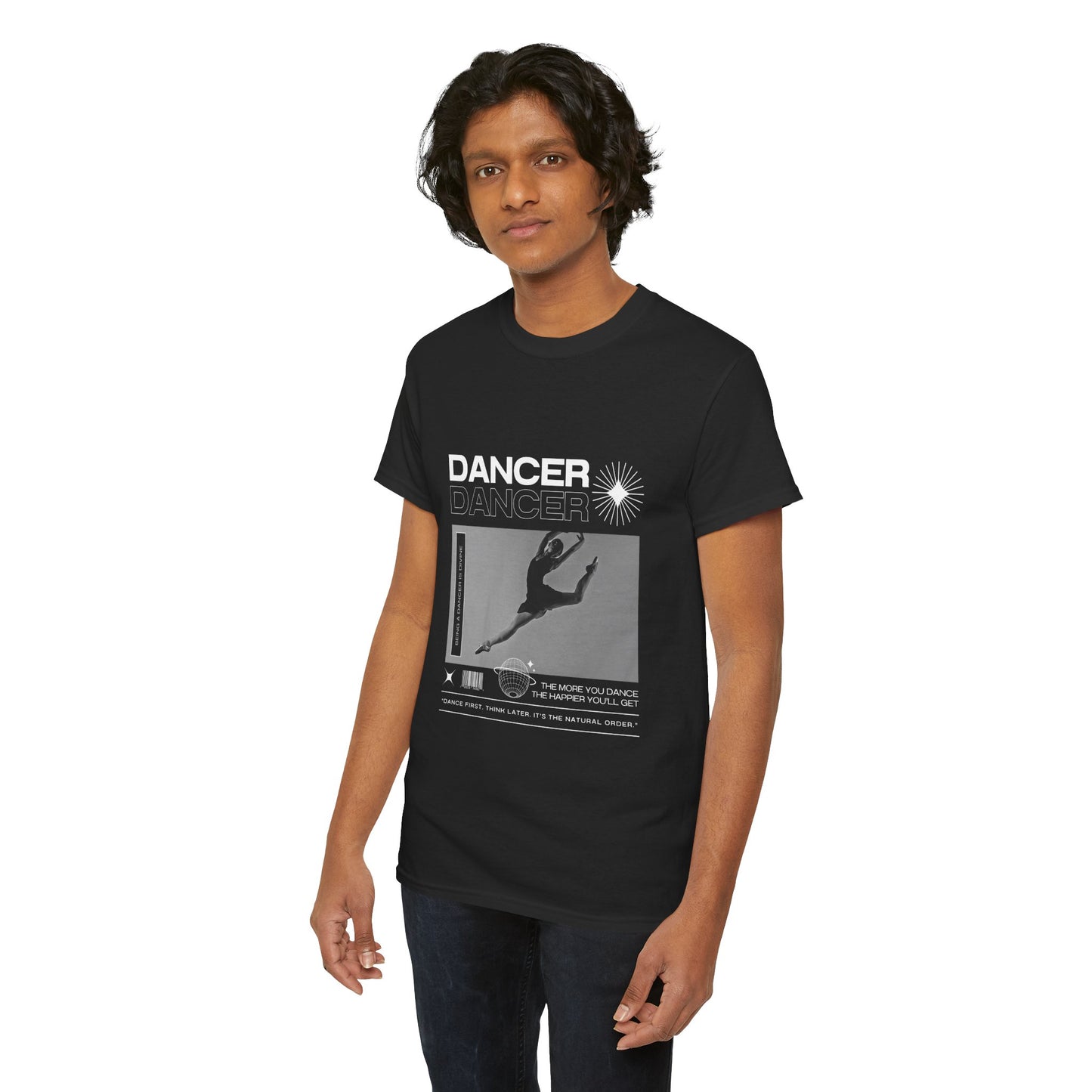 “Dancer” Mottos Streetwear Tee – Unisex Heavy Cotton Dance T-Shirt with Bold Graphic