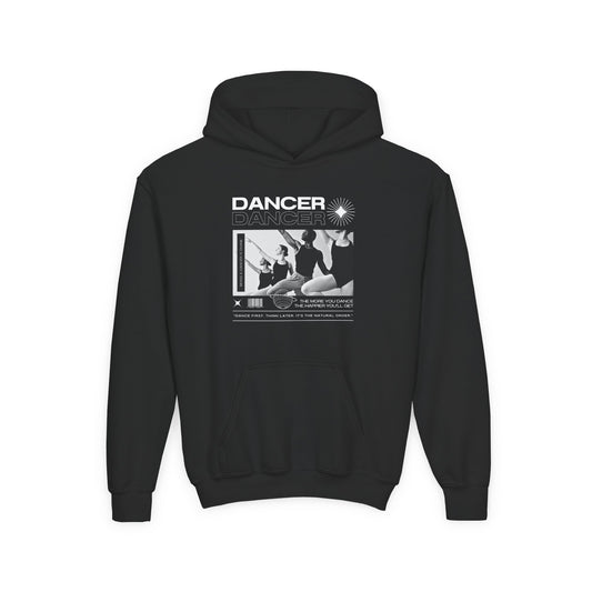 “Dancer” Young Ballet Dancers at the Barre Graphic | Unisex Youth Hoodie – Streetwear-Inspired Ballet Dance Hoodie for Kids & Aspiring Dancers
