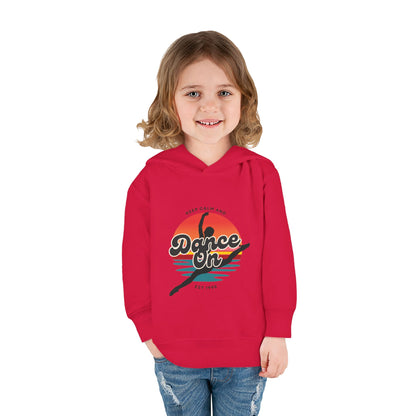 “Keep Calm and Dance On” Toddler Fleece Hoodie – Retro Dancer Graphic Sweatshirt for Little Movers
